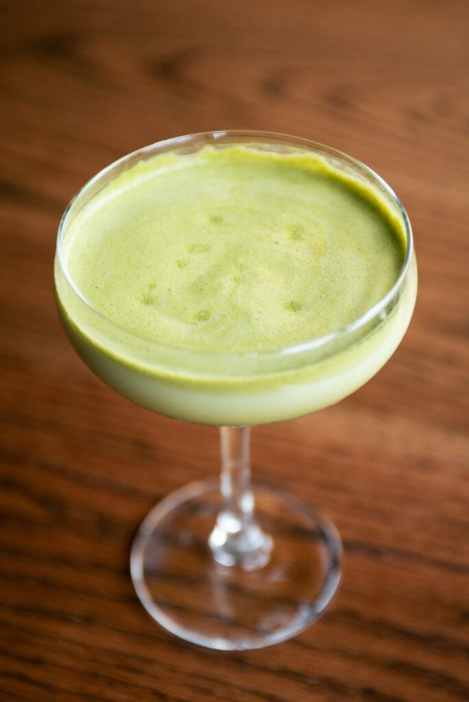 a matcha martini